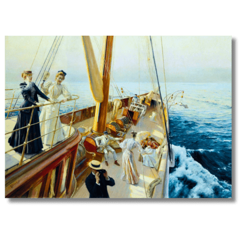 YACHTING EN MEDITERRANEE par Julius Leblanc Stewart